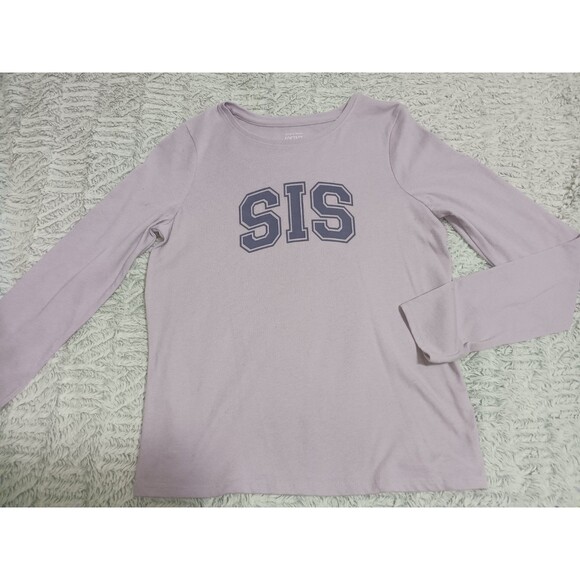 Purple sis long sleeve t shirt shirt Girls size 12 - Picture 1 of 3